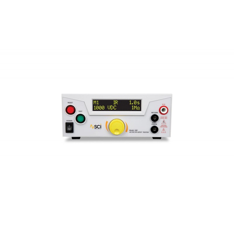 SCI Model 297, 5 kV @ 12 mA AC Hipot, 6 kV @ 5 mA DC Hipot with Insulation Resistance Tester, CE Listed