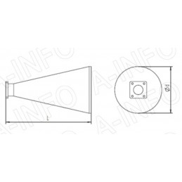 A-INFO 5.3GHz to 220GHz Conical Horn with EIA Standard Circular WG Interface