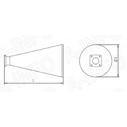 A-INFO 5.3GHz to 220GHz Conical Horn with Other Circular WG Interface