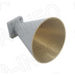 A-INFO 5.3GHz to 220GHz Conical Horn with Integrated Rectangular WG Transition - Linear Polarization