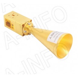 A-INFO 5.3GHz to 220GHz Conical Horn with Ortho-Mode Transducer (OMT) - Dual Linear Polarization