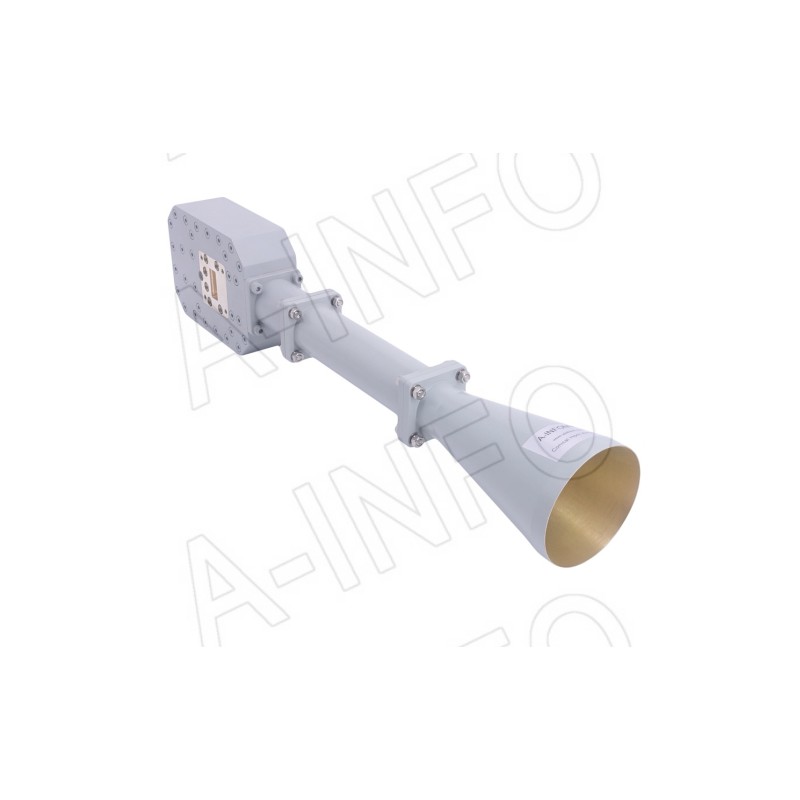 A-INFO 5.3GHz to 220GHz Conical Horn with Polarizer and Ortho-Mode Transducer (OMT) - Dual Circular Polarization