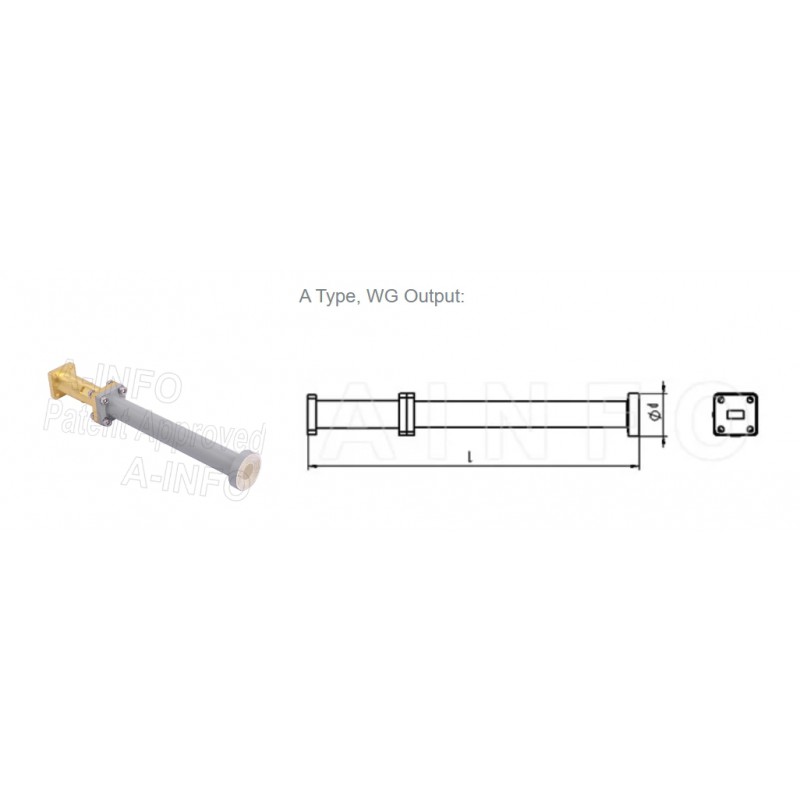 A-INFO  0.75GHz to 220GHz Corrugated Feed Horn Antennas with Waveguide and Coaxial Interface