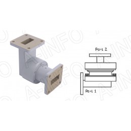 A-INFO Single Channel Waveguide Rotary Joint- L Type