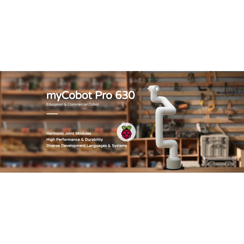 Elephant Robotics myCobot Pro 630 - 6 Dof Robotics Arm 2kg Payload Commercial Collaborative Robot (with Flat Base)