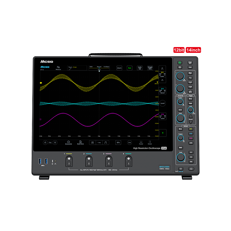 Micsig MHO3-2504 4-channel oscilloscope with 250 MHz bandwidth, 12-bit resolution