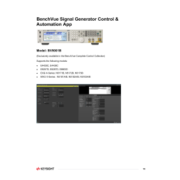 Keysight BV9001B BenchVue signal-generator control and automation interface