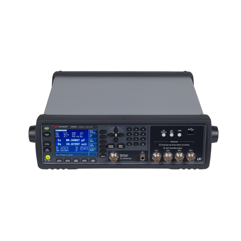 Keysight E4980AL — strict straight/front-facing product view