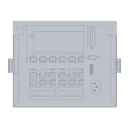Keysight N3301A electronic load mainframe straight-rear render from exact official STEP