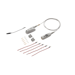 Keysight N2820A exact-model two-channel current-probe kit, three-quarter identity view